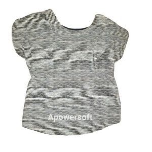 SALE Black/White Cap Seeve Tee